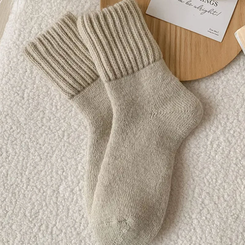 🧦 5 Par Dame Ullsokker – Varme Midtsokker