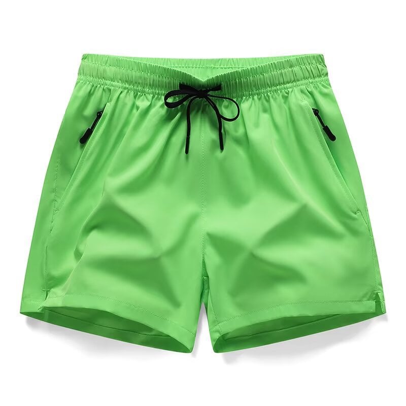 Shorts med bokstavtrykk og snøring i livet for menn -- hurtigtørkende shorts