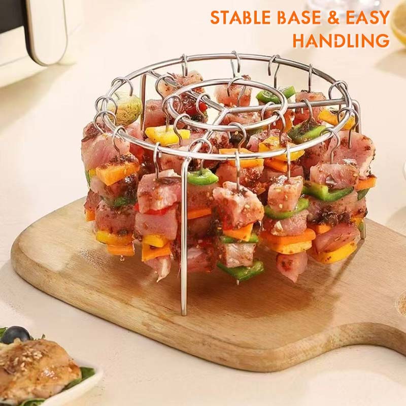 🔥 Air Fryer Skewer Rack | 360 ° jevn matlaging, sprø og saftig! 🍢