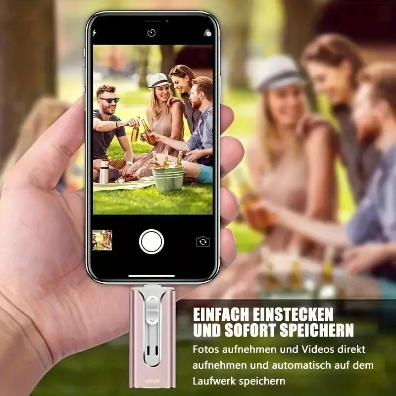 🔥Hot salg - 49% rabatt🔥16 ~ 256 GB Micro USB + 8 Pin + USB 3.0 4 i 1 mobiltelefon datamaskin U-Disk