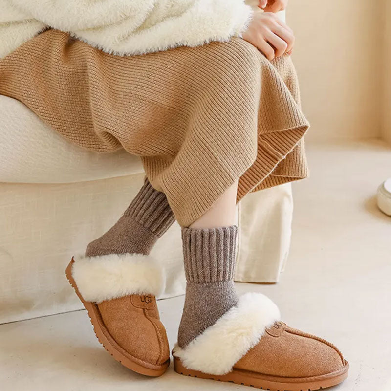 🧦 5 Par Dame Ullsokker – Varme Midtsokker