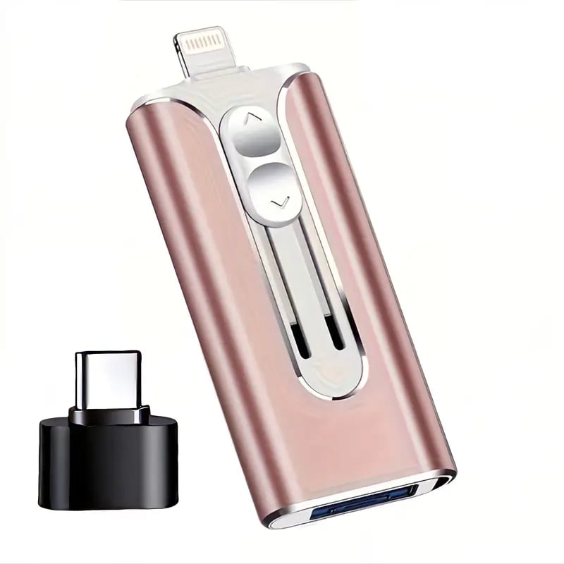 🔥Hot salg - 49% rabatt🔥16 ~ 256 GB Micro USB + 8 Pin + USB 3.0 4 i 1 mobiltelefon datamaskin U-Disk