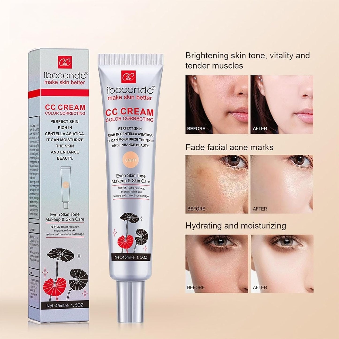 Hydrating CC Cream Foundation med Centella Asiatica❄️