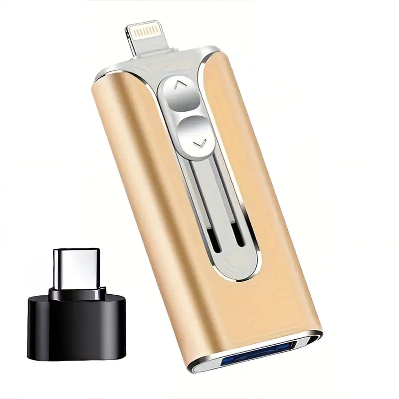 🔥Hot salg - 49% rabatt🔥16 ~ 256 GB Micro USB + 8 Pin + USB 3.0 4 i 1 mobiltelefon datamaskin U-Disk