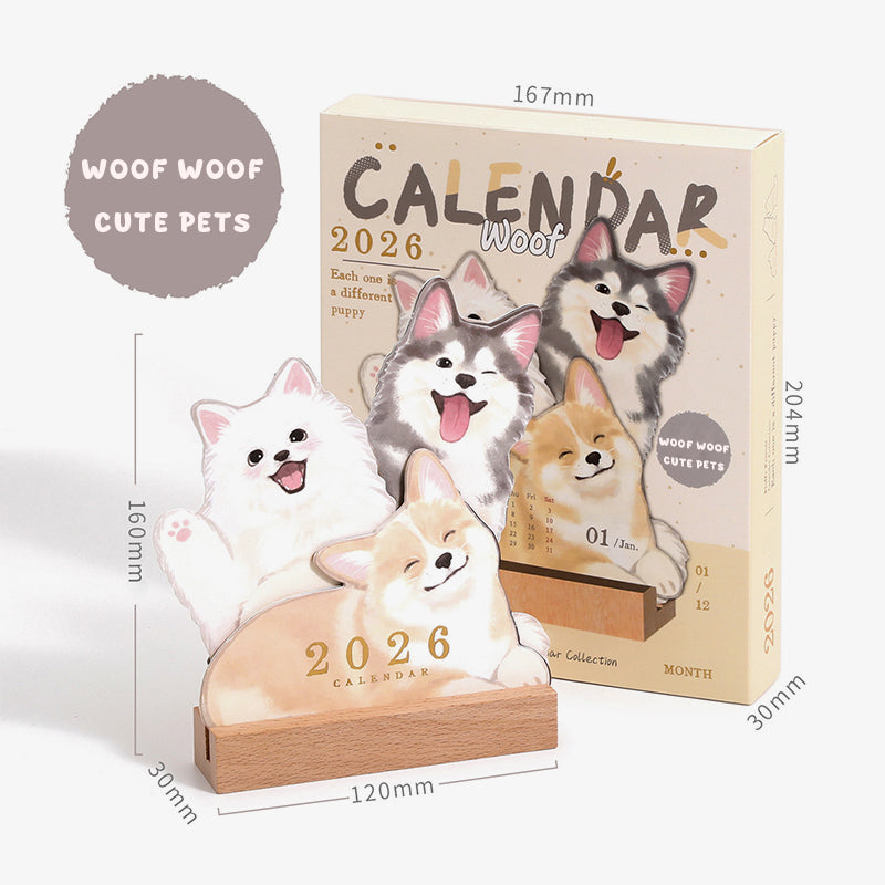 📅🐾 3D-bordkalender med katter og hunder – et år fullt av søthet på skrivebordet ditt! ✨😻🐶