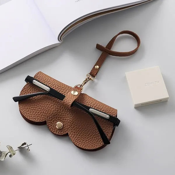 Solbriller i mykt PU-skinn Bag👓️