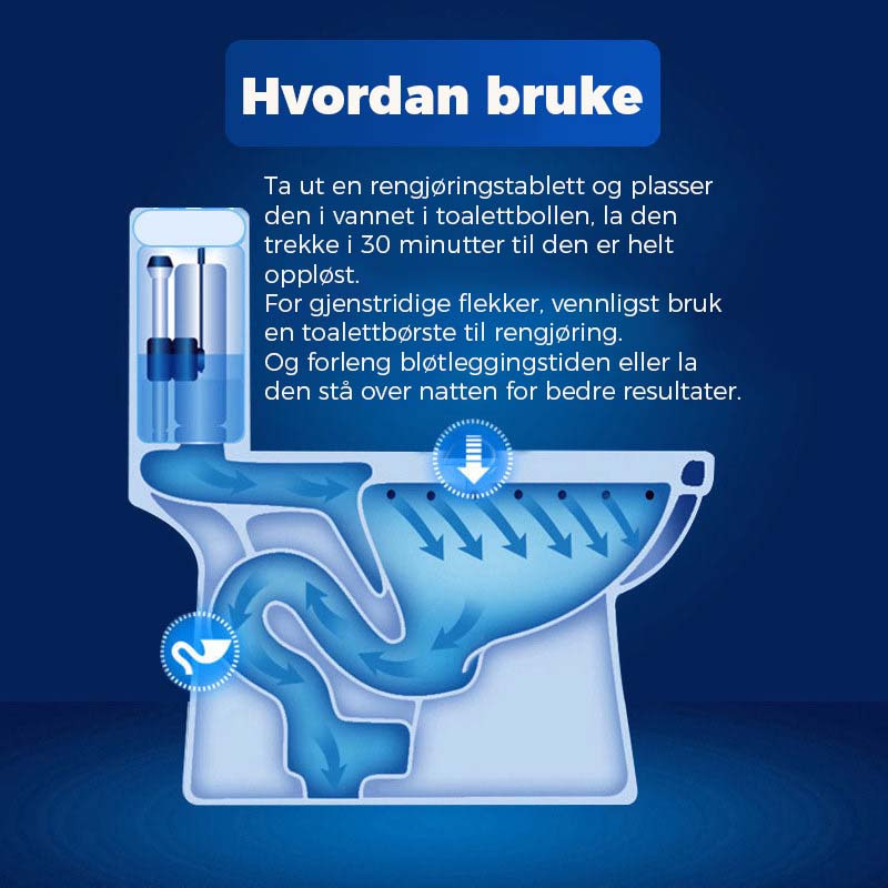 Sitronduftende toalettrengjøringstabletter