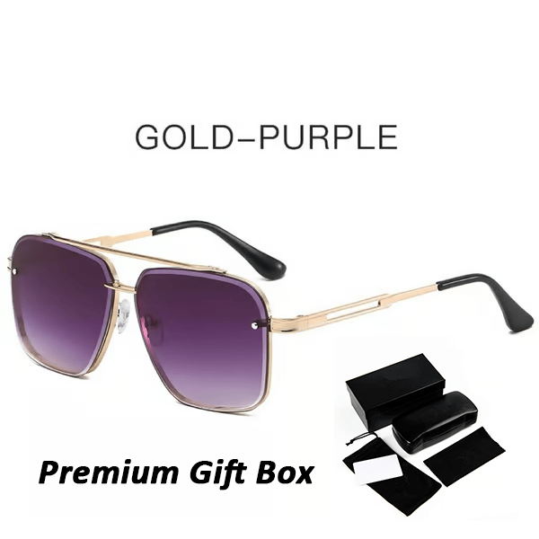 🔥HOT SALE - Retro solbriller med fargegradient og UV400-beskyttels