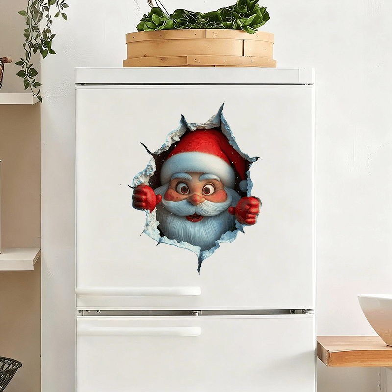 🎄3D-pop-up-klistremerker med julenissen🎅
