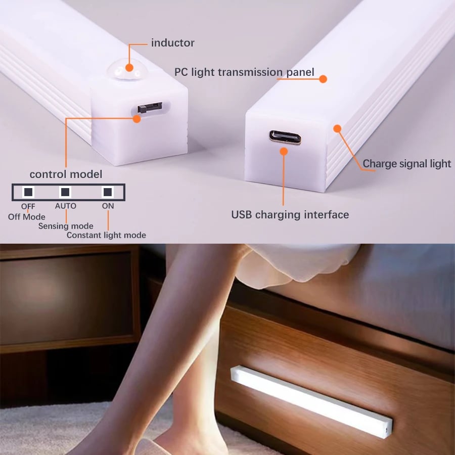 🔥Tilbydd - Smart sensor LED-nattlys, ingen boring nødvendig