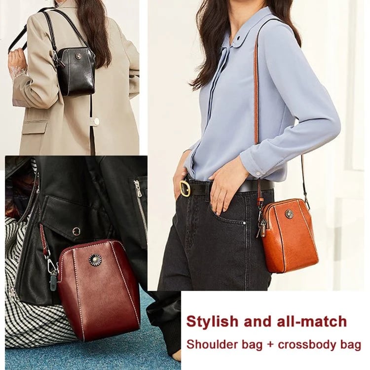 👜RETRO All-match vertikal mobilveske