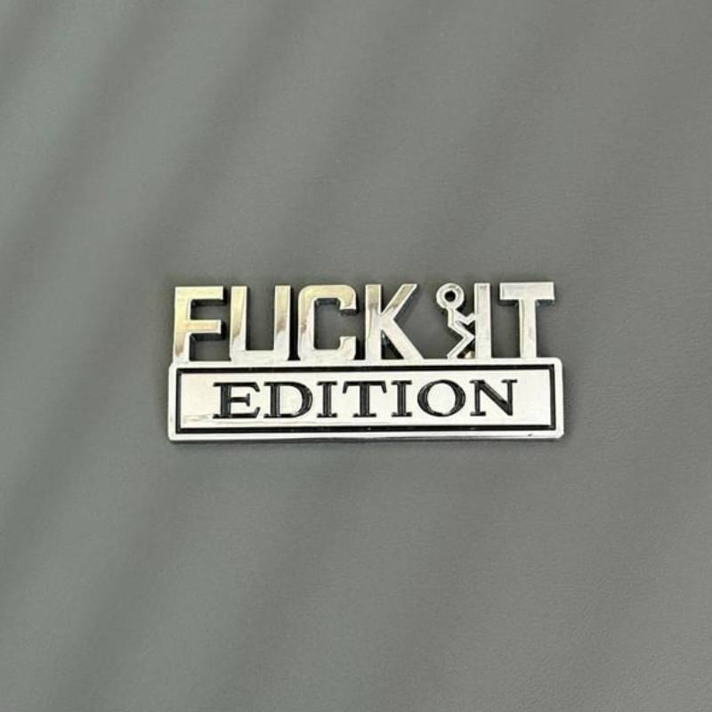 🔥Siste dag 50 % rabatt🔥Fvck It Edition 3D-emblemer, morsomme klistremerker til biler, lastebiler, SUV-er og motorsykler