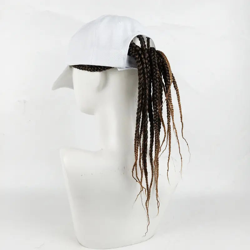 Flettet baseballparykkhette – Trykklås med sikrede dreadlock