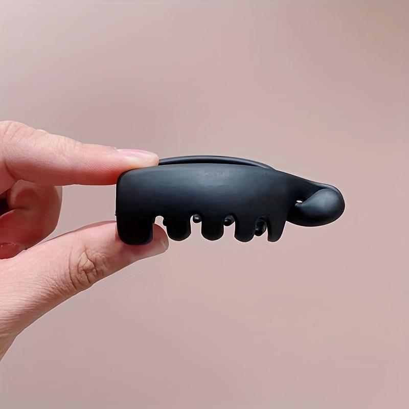 Mini-hårklemmer med sklisikker overflate i bananform (4 stk.) – Lette hårklemmer for hestehaler og knuter i tynt/fint hår