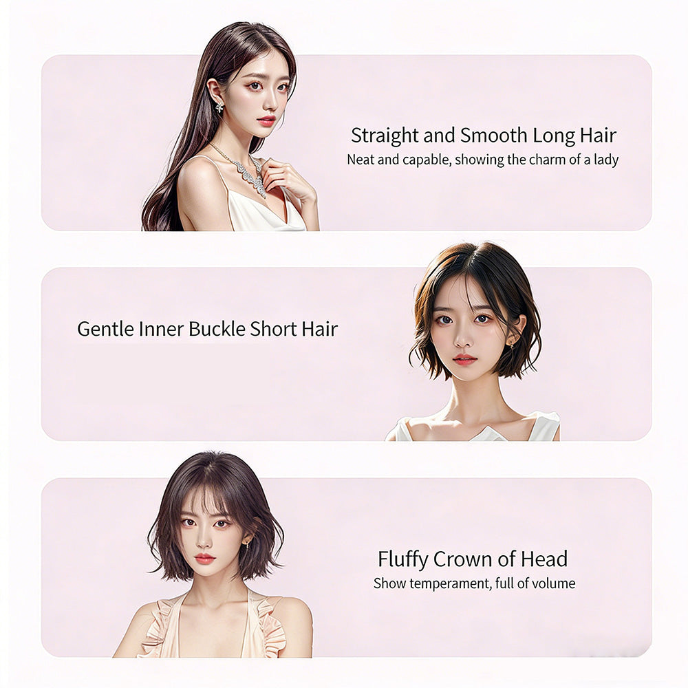 💇‍♀️Bærbar mini-ion-rettetangkam –💇 Skaper en voluminøs frisyre på bare 3 minutter