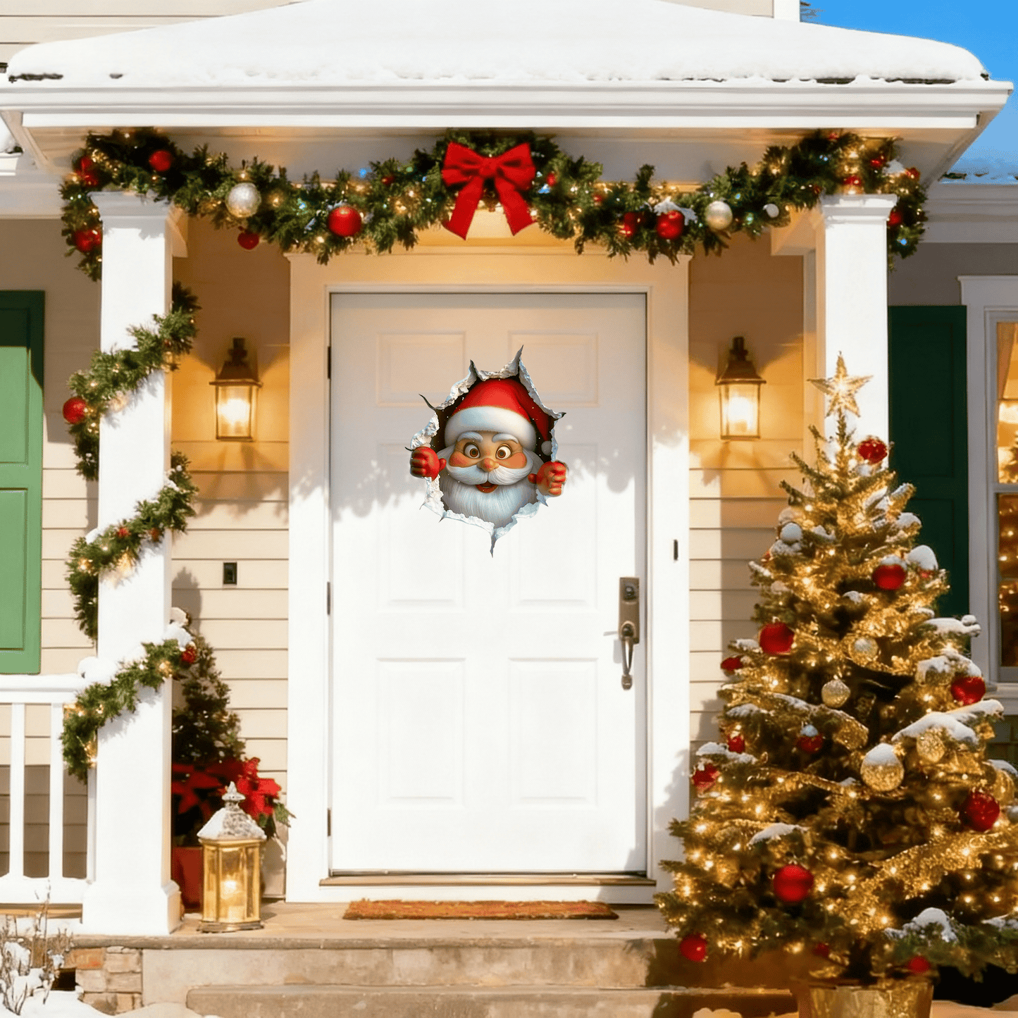 🎄3D-pop-up-klistremerker med julenissen🎅