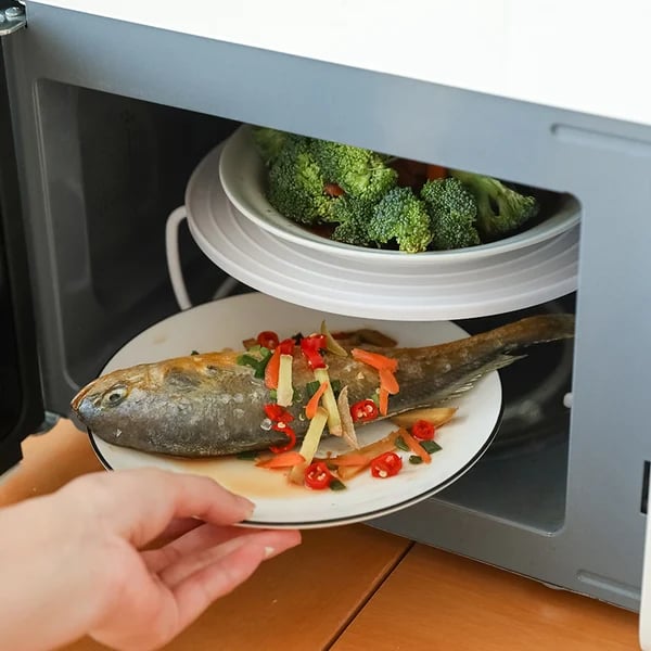 📢🍽️ 50 % rabatt i en begrenset periode ⏰ Sammenleggbart brett til mikrobølgeovn