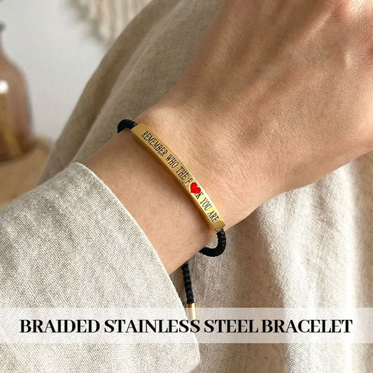 ✨📿 Vevde Armband i Rustfritt Stål – Motiverende Inspirasjonsarmbånd med Fjerningstrykk! ✨🦾