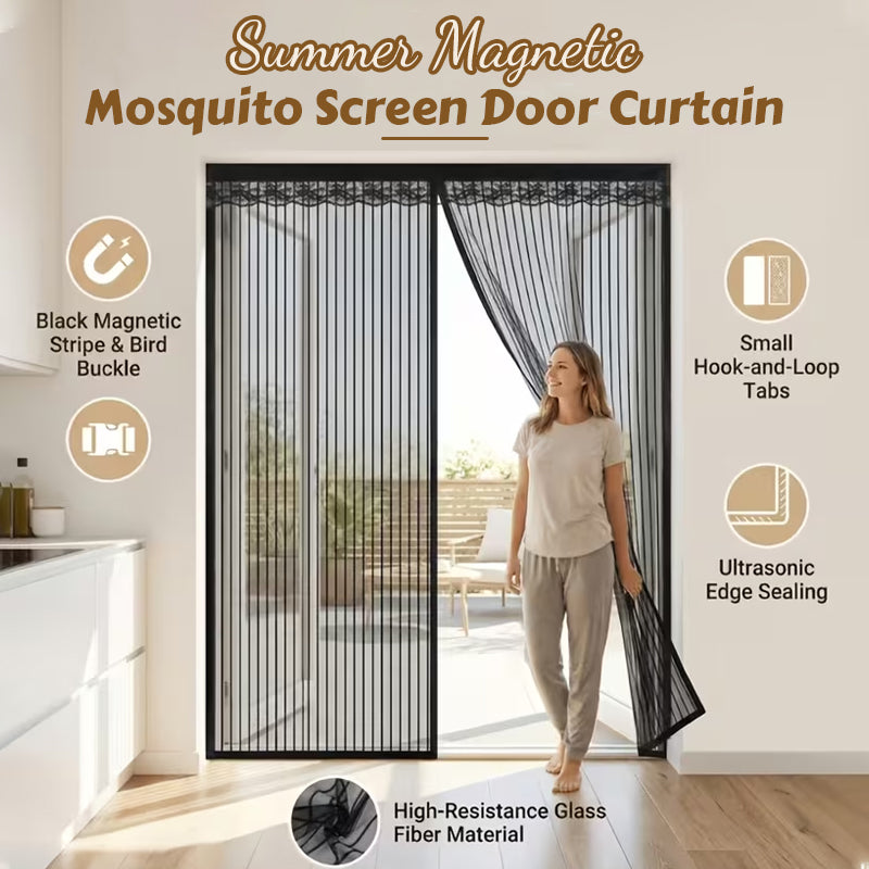 🦟 Hold skadedyr unna – installeres på 2 minutter! Dørgardin av magnetisk nett! 🚪✨