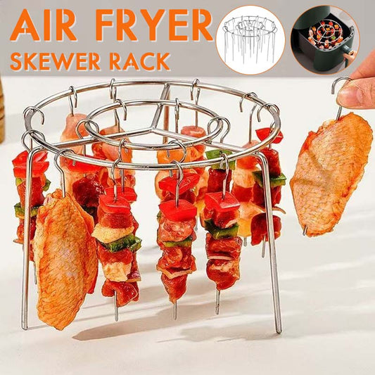 🔥 Air Fryer Skewer Rack | 360 ° jevn matlaging, sprø og saftig! 🍢