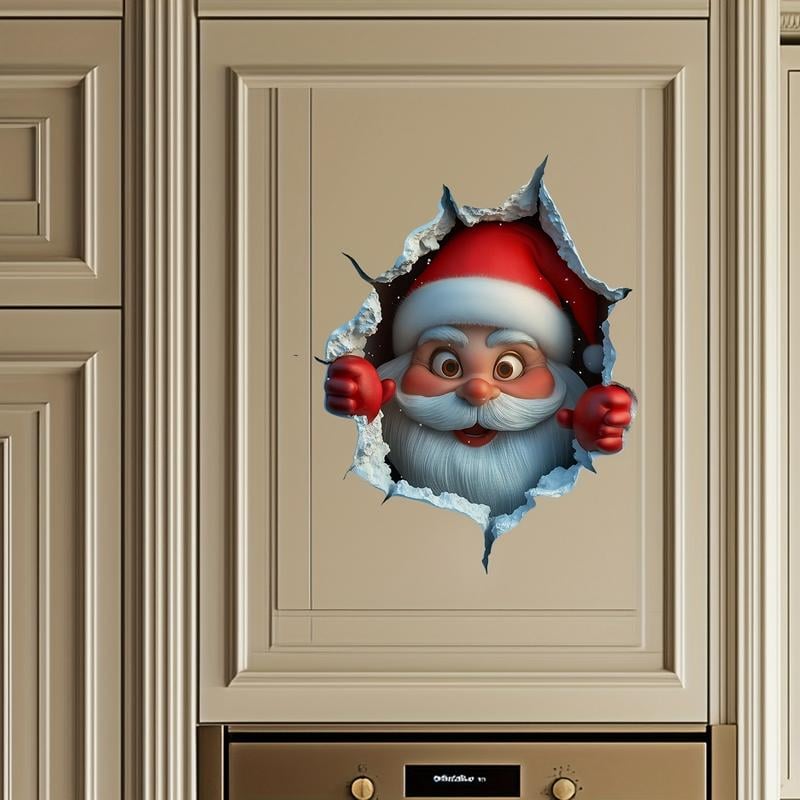 🎄3D-pop-up-klistremerker med julenissen🎅