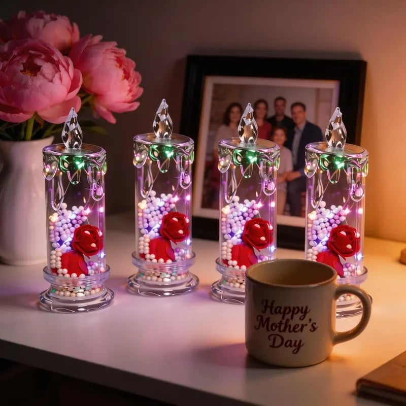 💖 Tidsbegrenset tilbud til morsdag 🌹 Lys i form av en rose