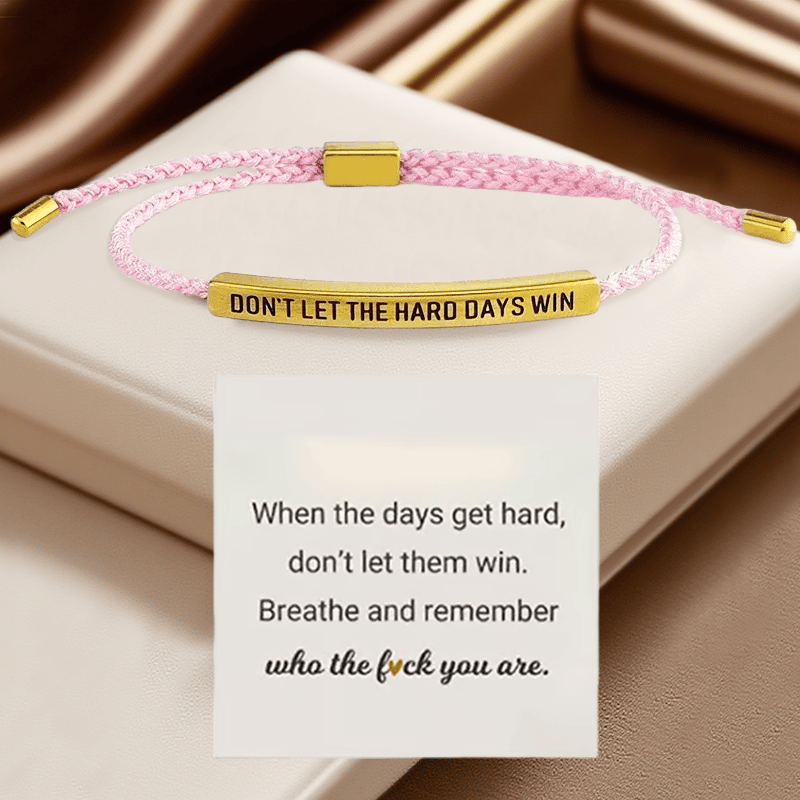 💖Inspirerende armbånd – En meningsfull påminnelse om å være sterk og holde ut