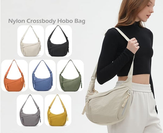 🔥Fasjonabel skulderveske i nylon i ensfarget design🔥