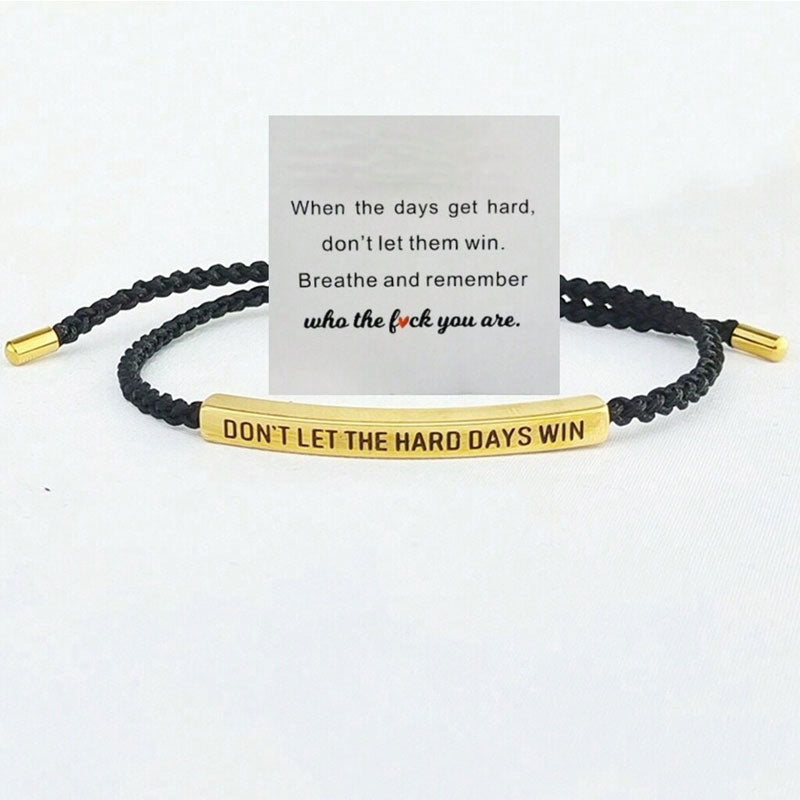 ✨📿 Vevde Armband i Rustfritt Stål – Motiverende Inspirasjonsarmbånd med Fjerningstrykk! ✨🦾