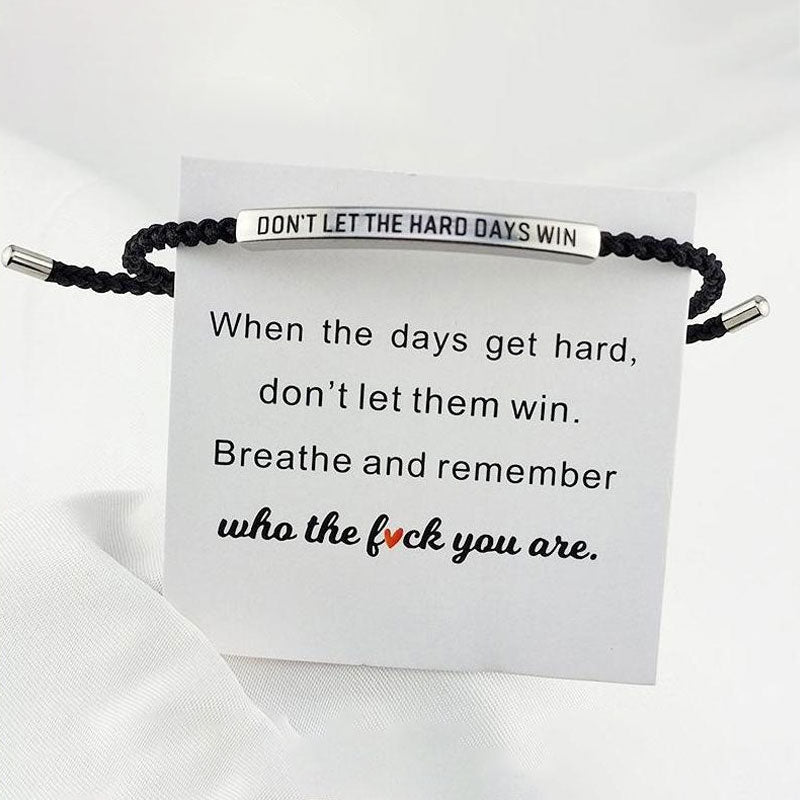 ✨📿 Vevde Armband i Rustfritt Stål – Motiverende Inspirasjonsarmbånd med Fjerningstrykk! ✨🦾