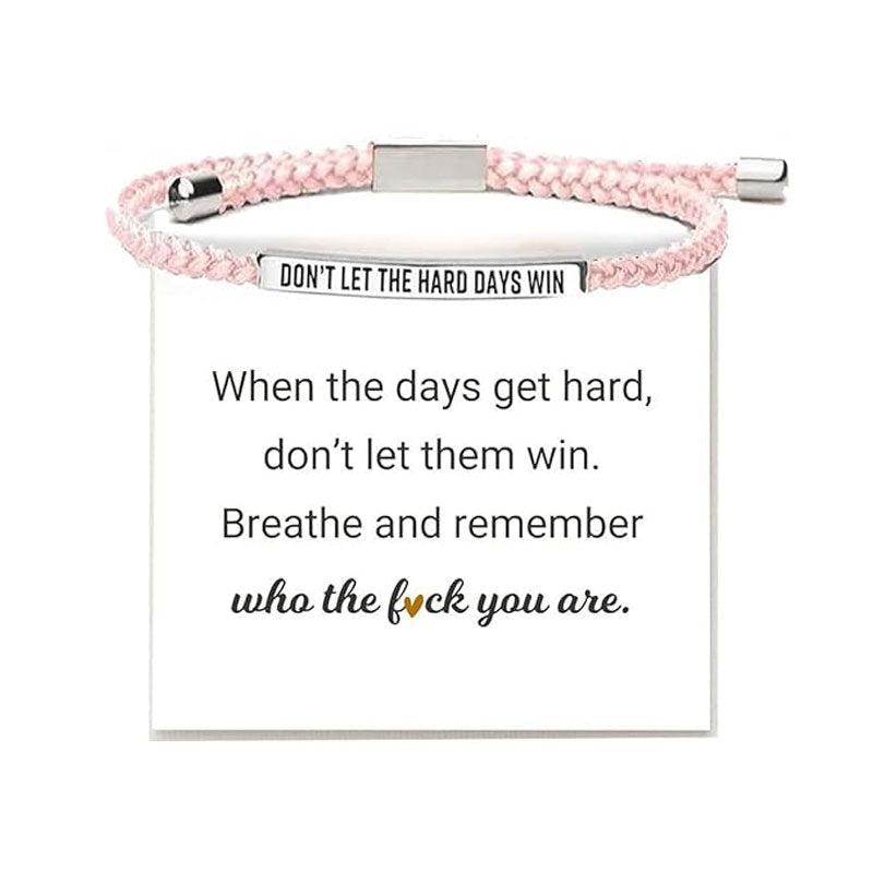 ✨📿 Vevde Armband i Rustfritt Stål – Motiverende Inspirasjonsarmbånd med Fjerningstrykk! ✨🦾