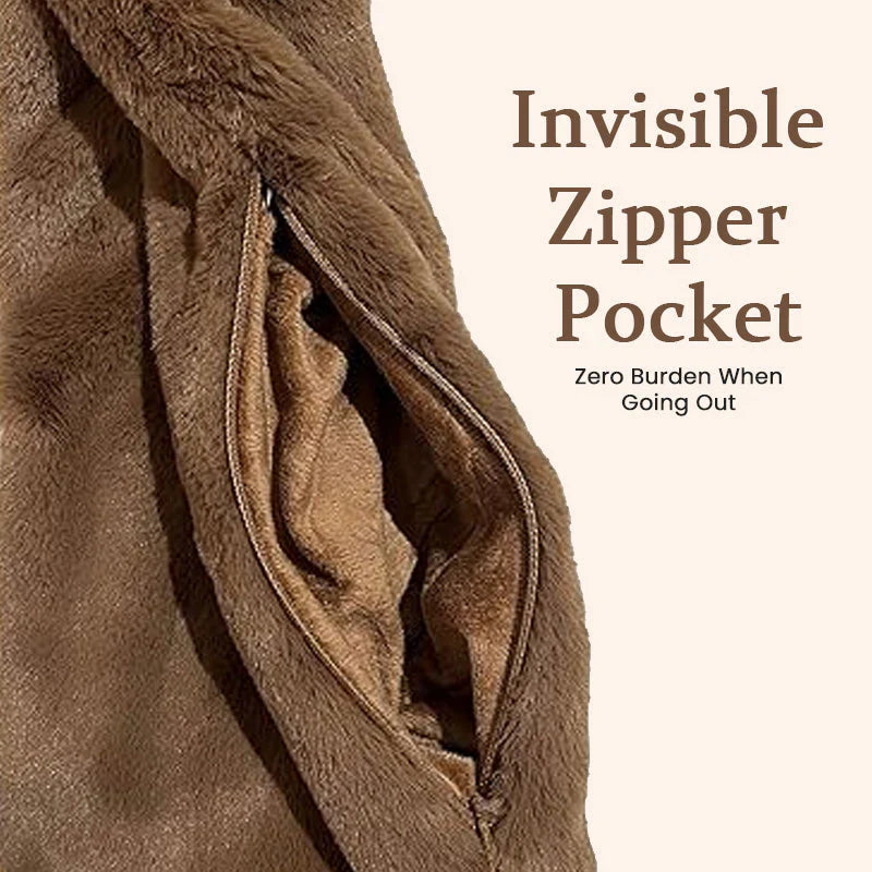 🧣✨ Hemmelig lommeskjerf – skjult glidelås i halsen til telefon, kort og nøkler! ✨📱