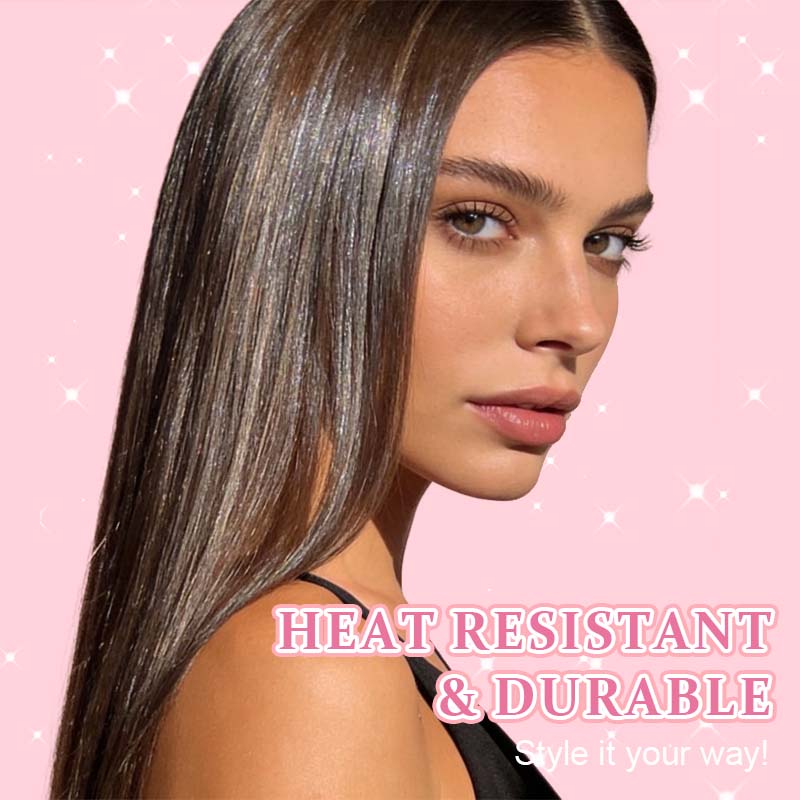 🔥KJØP 1 FÅ 1 GRATIS（24 stykker）✨ [Instant Sparkle] 12-delers clip-in hårforlengelser med glitter | Skinner på få sekunder! 🦄💖