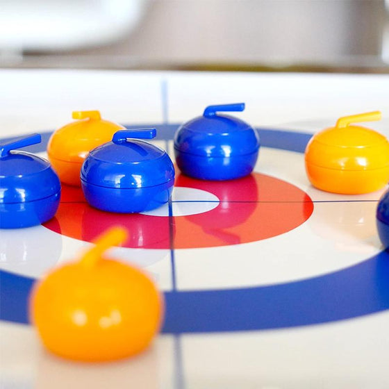 🥌✨ Bordcurling-spill – morsomt familiespill for 2–8 spillere! ✨👨👩👧👦