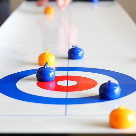 🥌✨ Bordcurling-spill – morsomt familiespill for 2–8 spillere! ✨👨👩👧👦