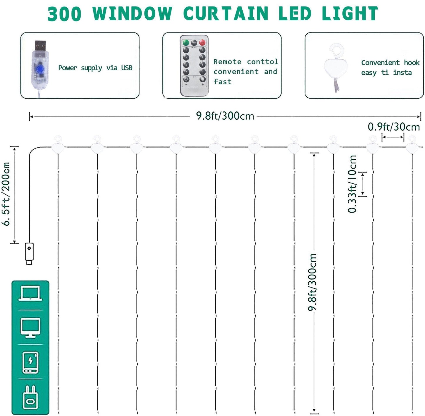 🎁Tidlig julesalg 49 % rabatt🎅LED-lyskjede, USB-drevet LED-lysgardin til gaveinnpakning