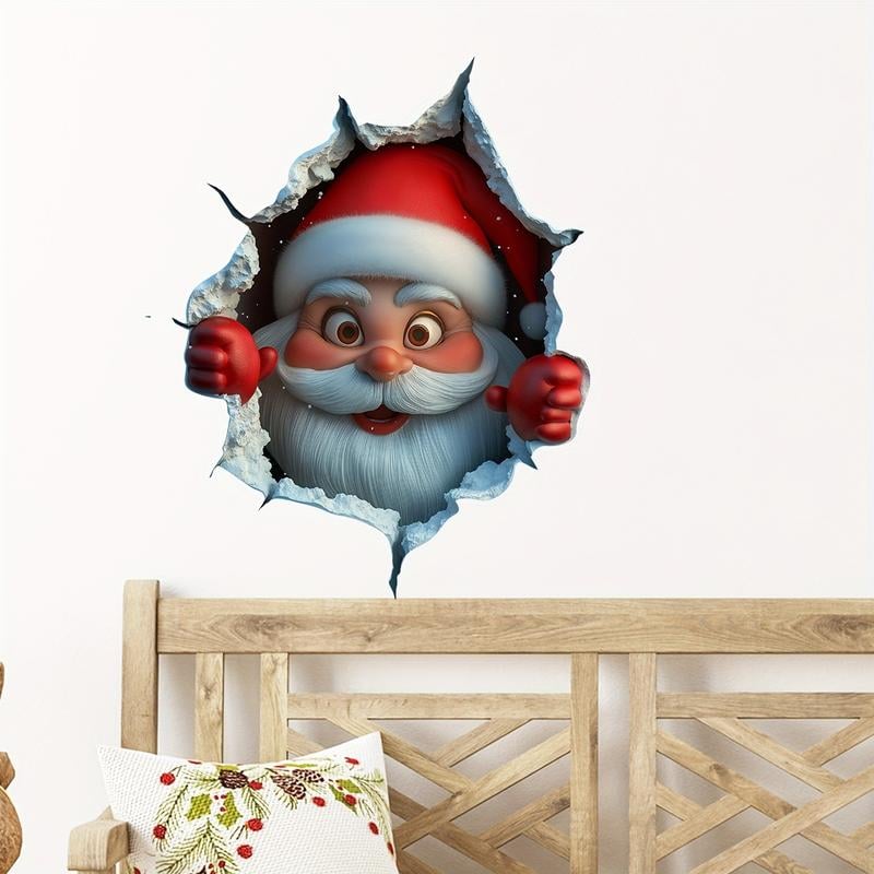🎄3D-pop-up-klistremerker med julenissen🎅