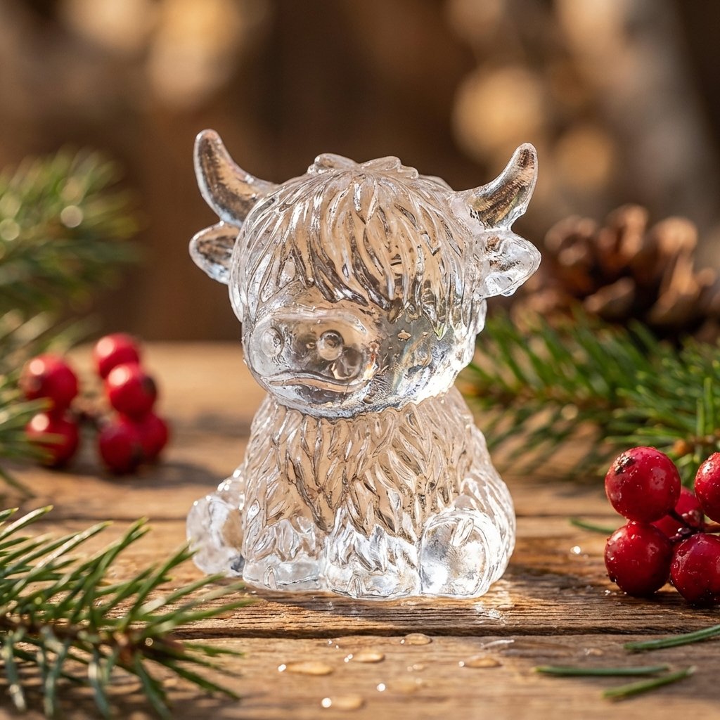 🐮 Mini isbitform av høylandsku – Søt 3D-is til drikke, fester og gaver