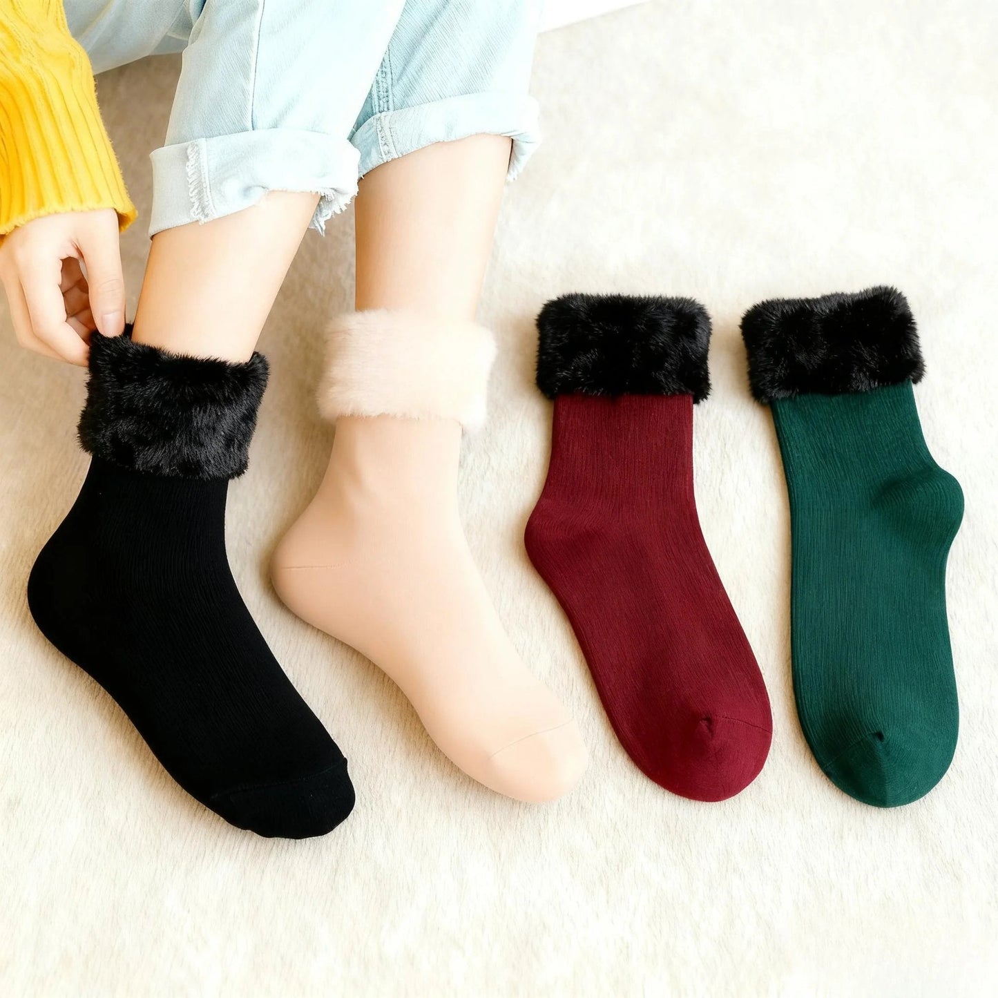 🔥🧦 Selvoppvarmende termosokker med fleecefôr – 30 °C varmeisolerende og fuktavvisende! ✨❄️