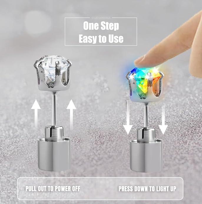 🌟✨ LED-lysende øredobber – Glødende diamanttiara-øreringer til fester og festivaler! ✨👑