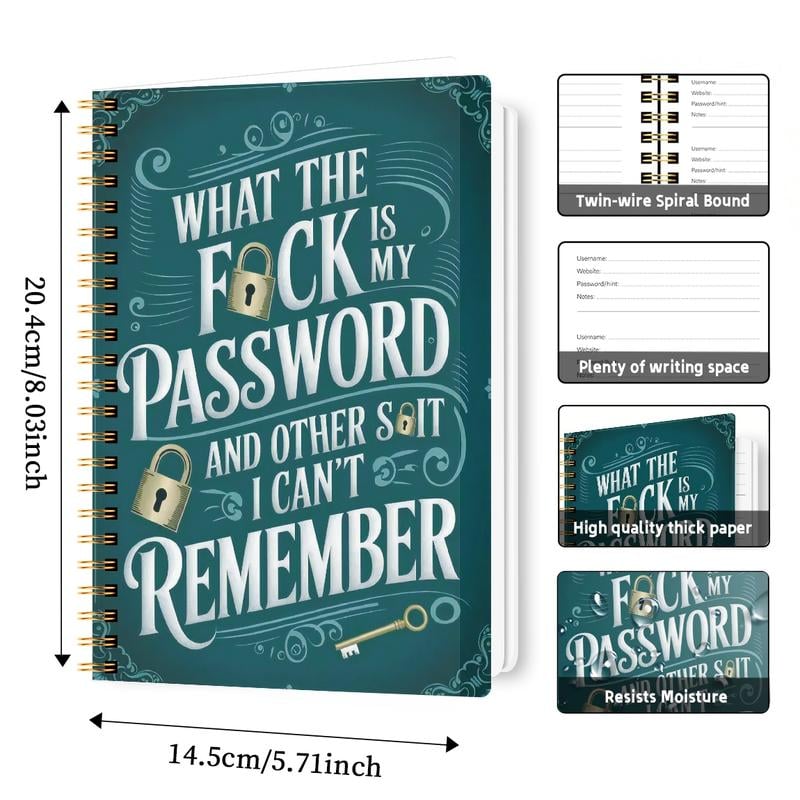 🔐✨ Fysisk Lösenordshanterare – Kompakt Offline Password Keeper för Hemmakontor & Säkerhet! ✨🗝️