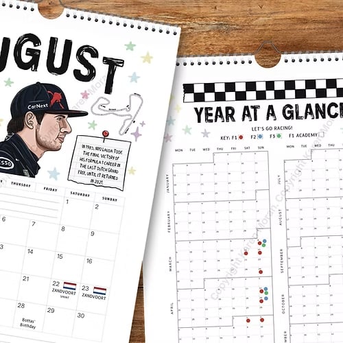 🏎️📅 F1 Scrapbook Race Calendar 2026 – Begrenset opplag av veggkalender for motorsportentusiaster! ✨🏁