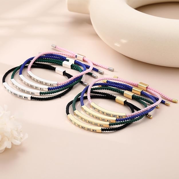 💖Inspirerende armbånd – En meningsfull påminnelse om å være sterk og holde ut