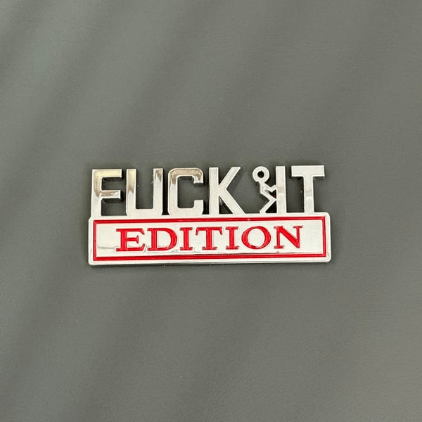 🔥Siste dag 50 % rabatt🔥Fvck It Edition 3D-emblemer, morsomme klistremerker til biler, lastebiler, SUV-er og motorsykler