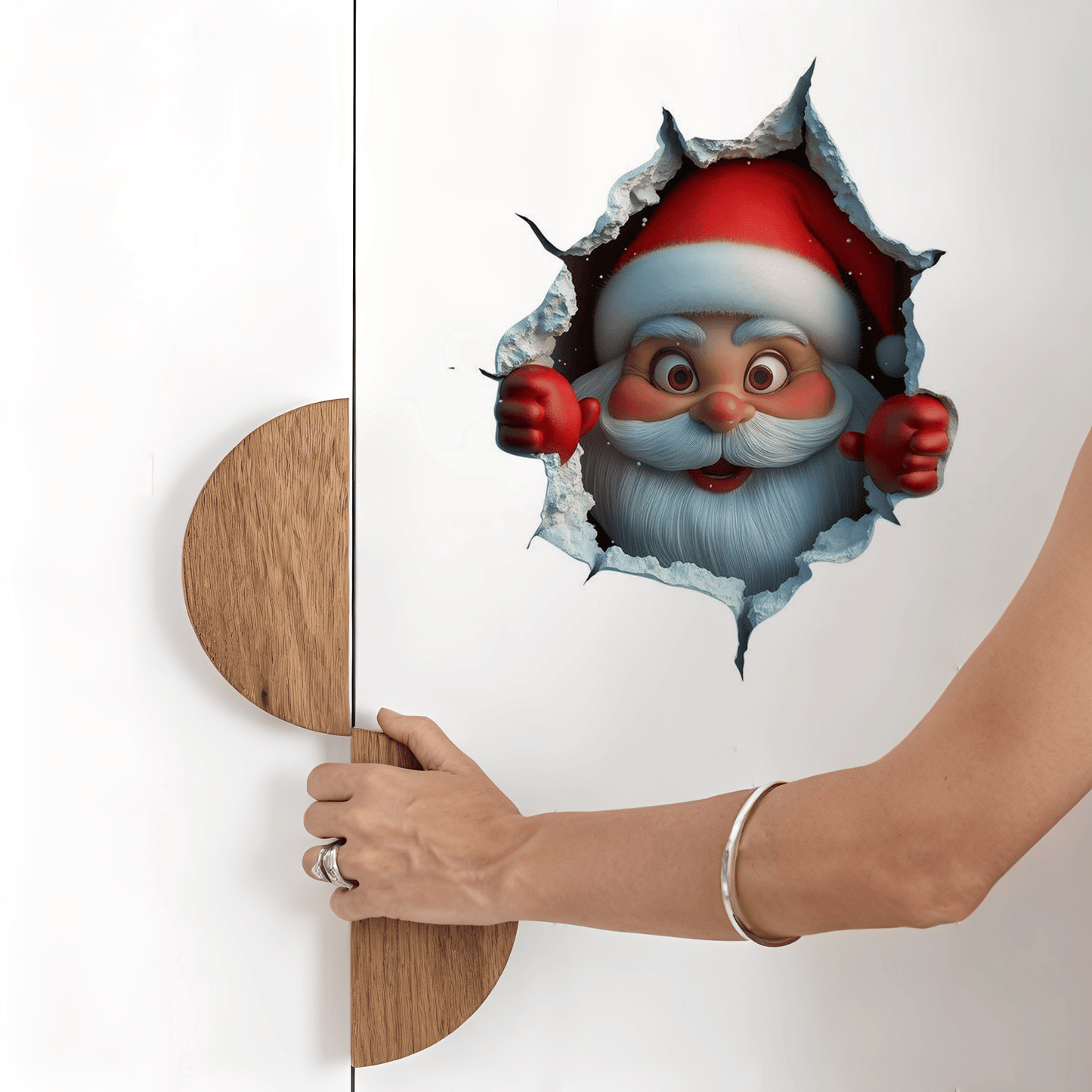 🎄3D-pop-up-klistremerker med julenissen🎅