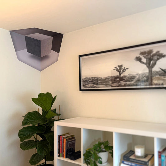 🧠✨ Impossible Corners Wall Art – Et sett med klistremerker som skaper en persepsjonsillusjon og forvandler rommet ditt! ✨🎨
