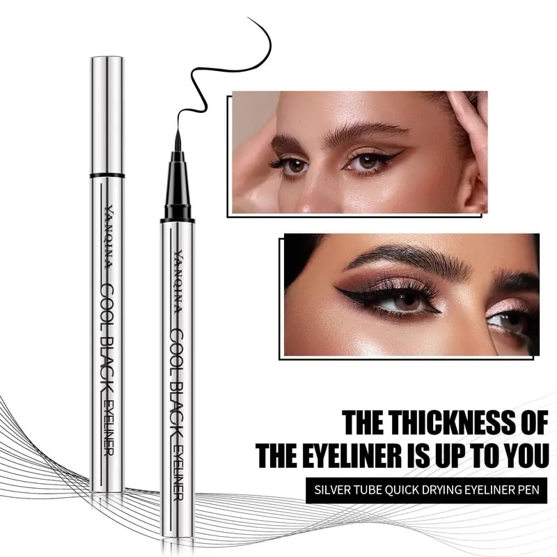 ✨🖌️ Langvarig vanntett eyeliner — Vegansk formel, 24-timers jevn og lett bruk 💫