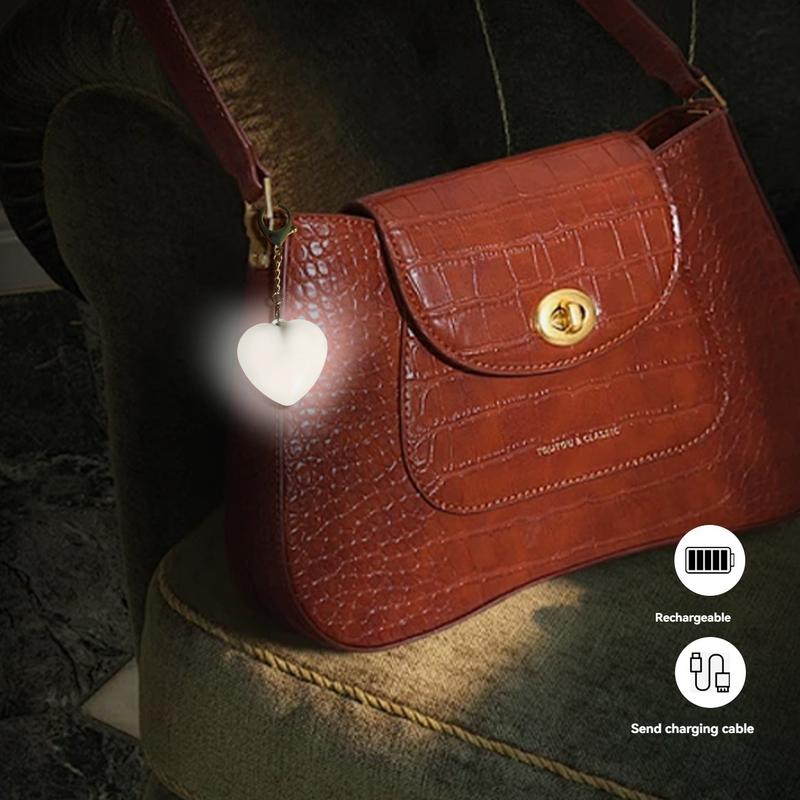 💖✨ Lett lommebok i hjerteform – Berøringsfølsom LED-oppbevaringspose med hjerte- og sirkelmotiver! ✨👛