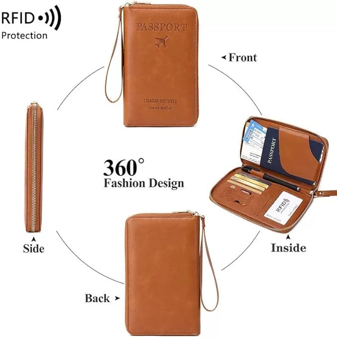Multifunksjonell RFID-passlommebok