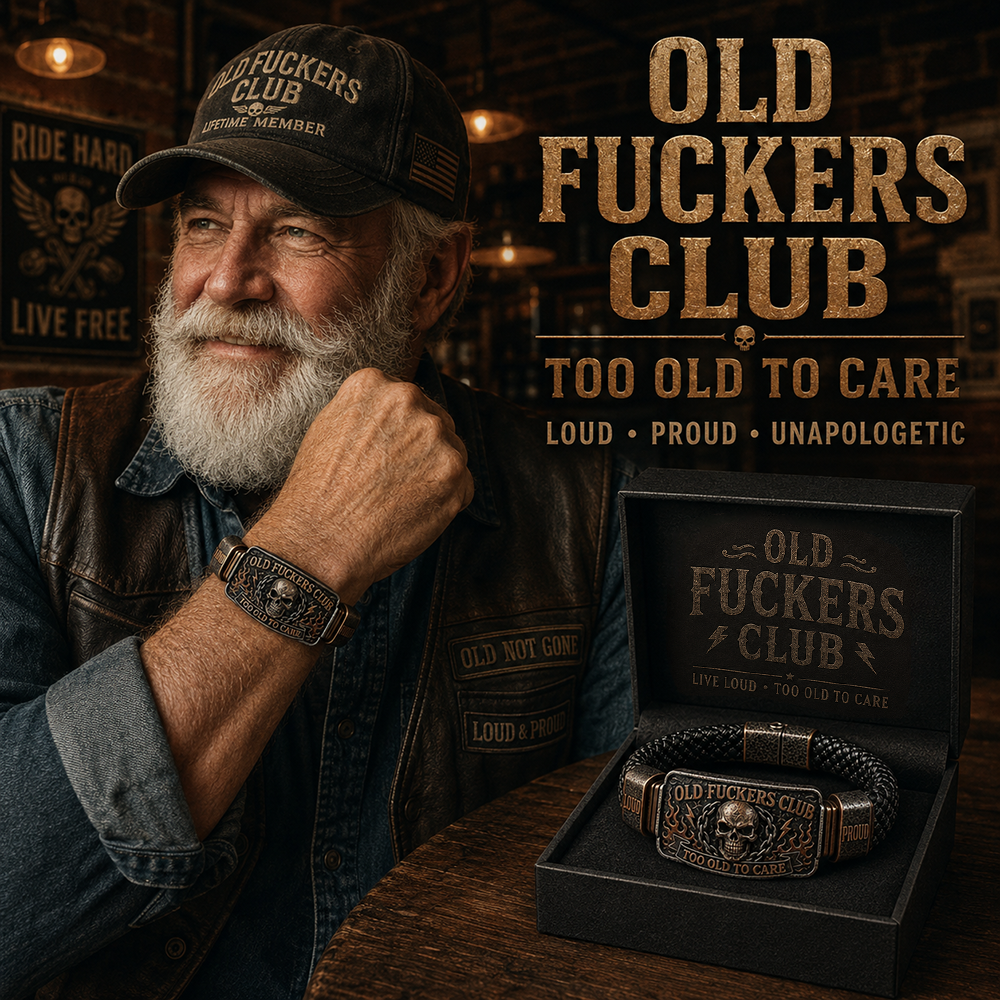 ☠️ Old Fuckers Club & Wild Freedom 🪓 | 2026 begrenset opplag av vintage-armbån